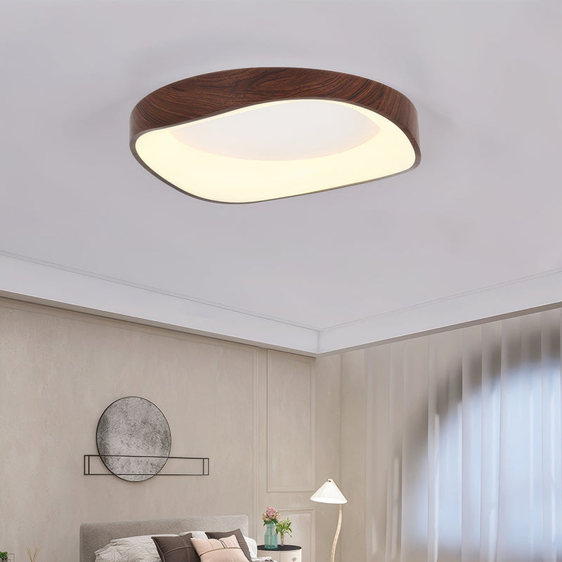 Nordic Artistic LED Ceiling Light – Modern Wood & Metal Design with Soft Illumination