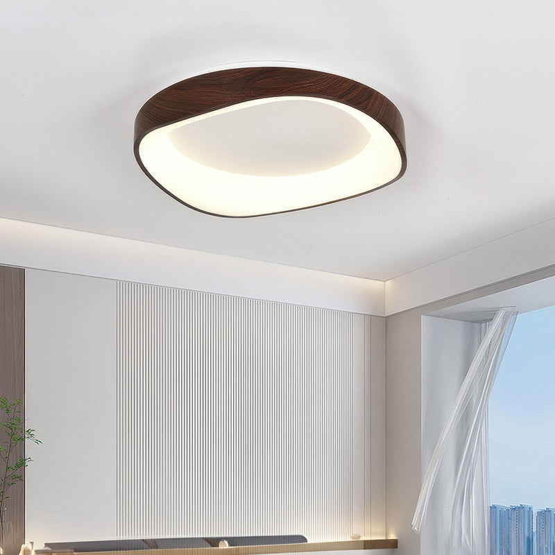 Nordic Artistic LED Ceiling Light – Modern Wood & Metal Design with Soft Illumination