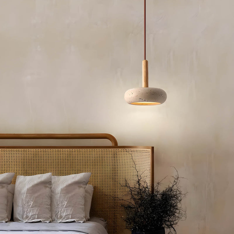 Osho Travertine Pendant Light – Natural Stone Design with Elegant LED Lighting