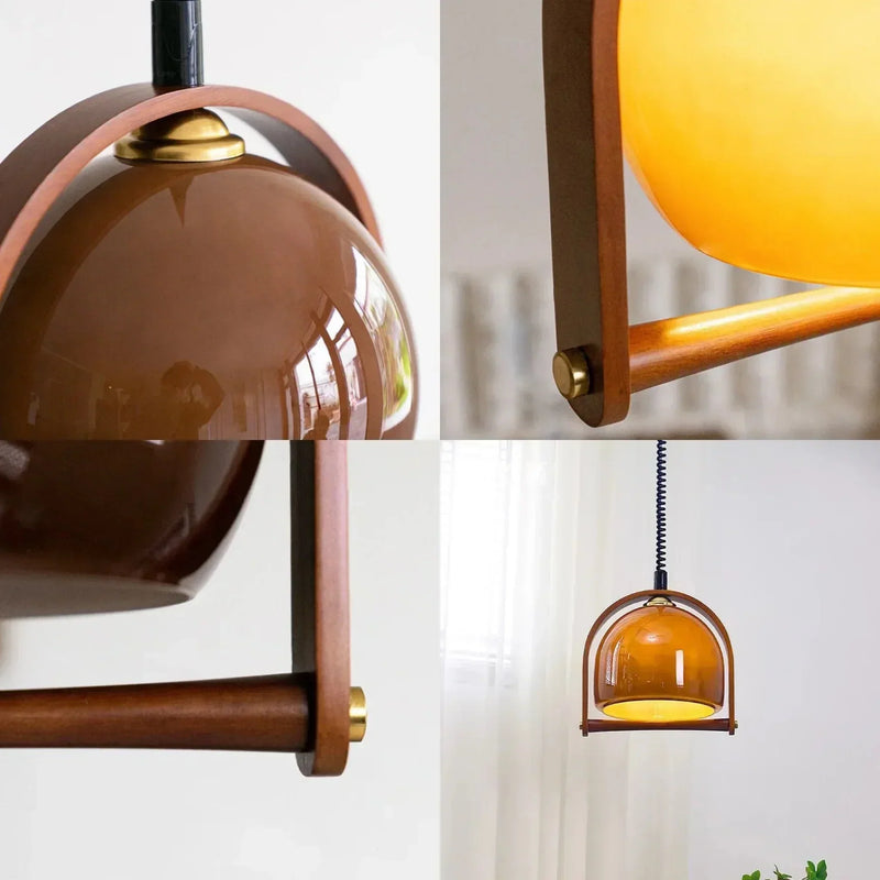 Vintage Bauhaus Wooden Pendant Light – Classic Elegance with Modern Design
