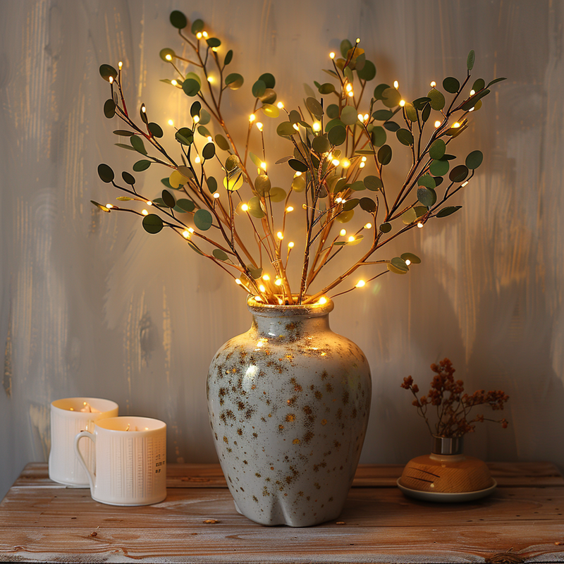 Olive Branch Fairy Lights – LED Decorative Lighting for a Natural Ambiance