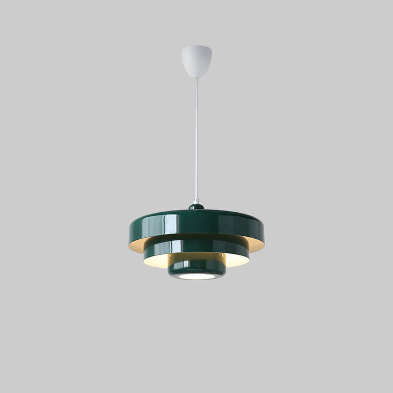 Vintage Multi-Layer Pendant Light – Elegant Metal Design with Soft LED Lighting