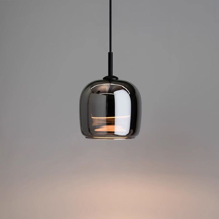 Nordic Black Glass Pendant Light – Elegant Modern Design with LED Lighting