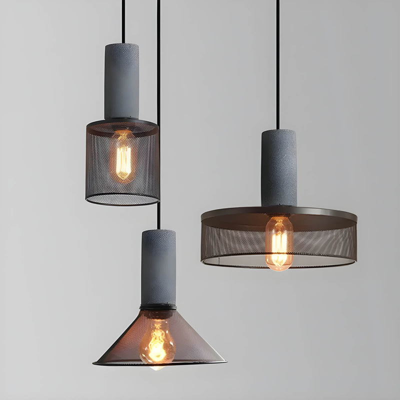Shane Industrial Pendant Light – Modern Concrete & Iron Design