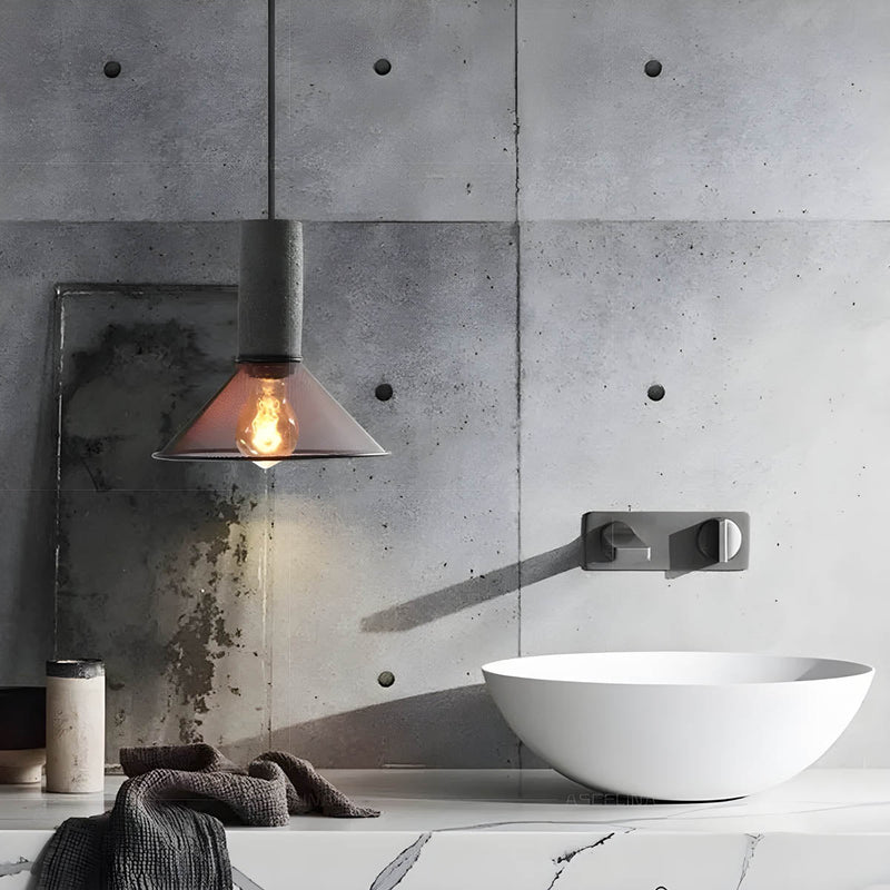 Shane Industrial Pendant Light – Modern Concrete & Iron Design