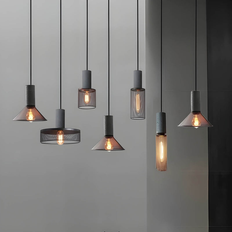 Shane Industrial Pendant Light – Modern Concrete & Iron Design