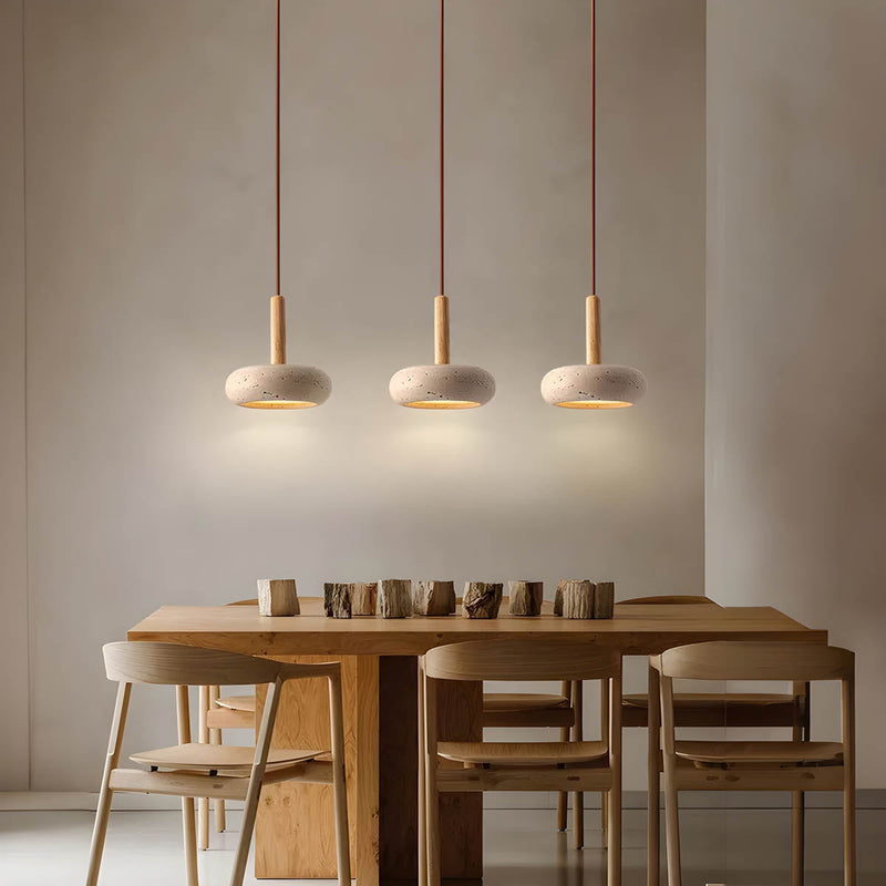Osho Travertine Pendant Light – Natural Stone Design with Elegant LED Lighting