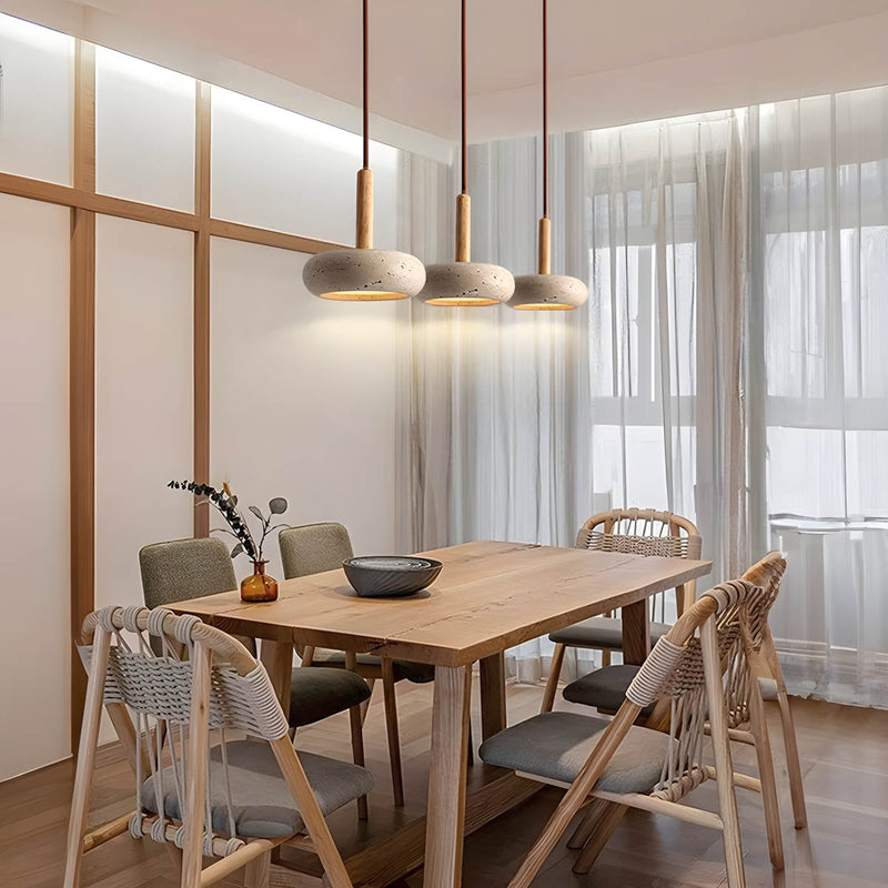 Osho Travertine Pendant Light – Natural Stone Design with Elegant LED Lighting
