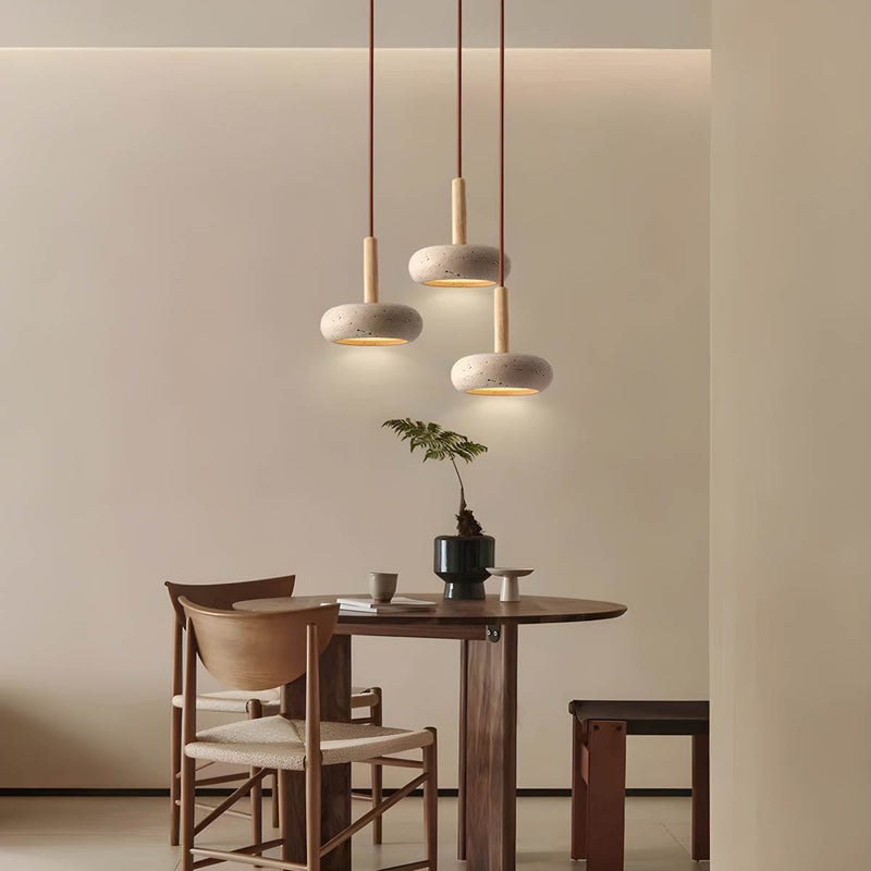 Osho Travertine Pendant Light – Natural Stone Design with Elegant LED Lighting