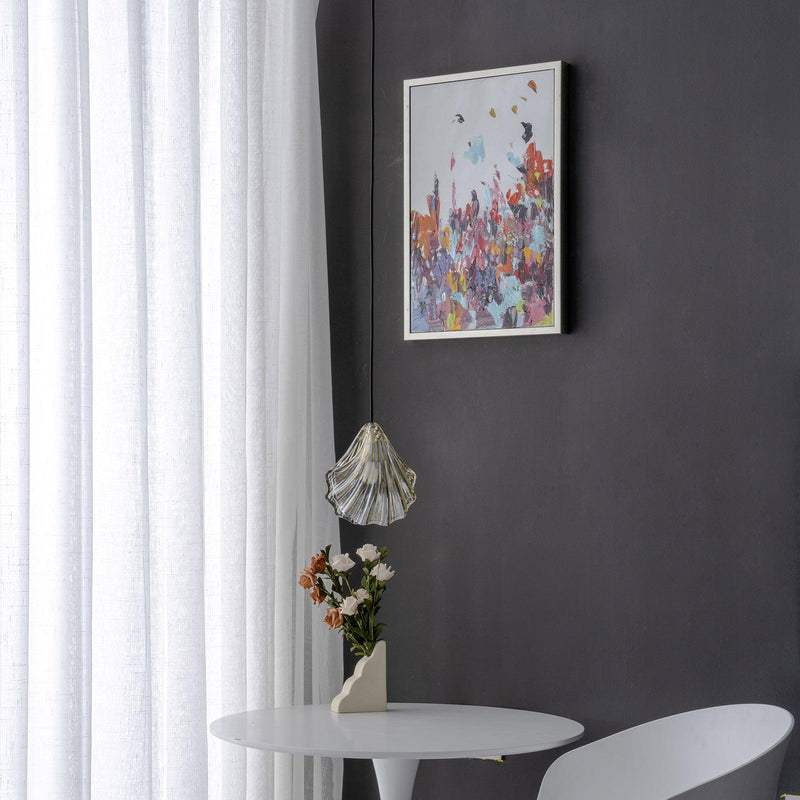 Mini Shell Pendant Light – Modern Glass & Brass Hanging Lamp