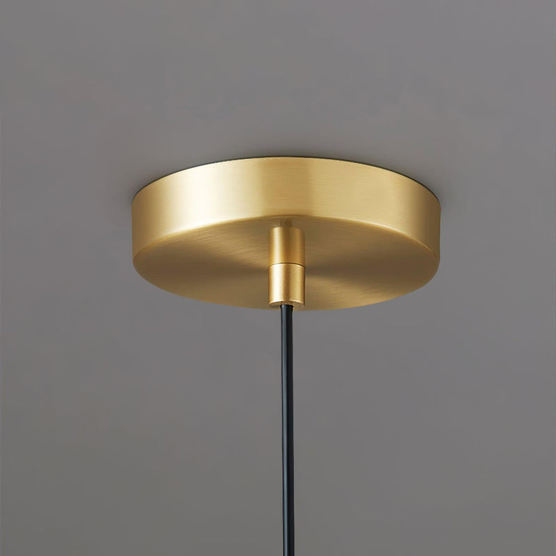 Mini Shell Pendant Light – Modern Glass & Brass Hanging Lamp