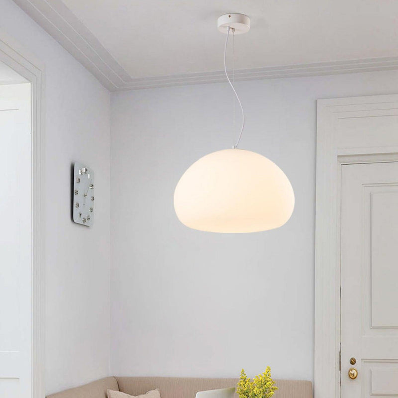 Steamed Bun Pendant Light – Modern Glass Design for a Warm Ambiance