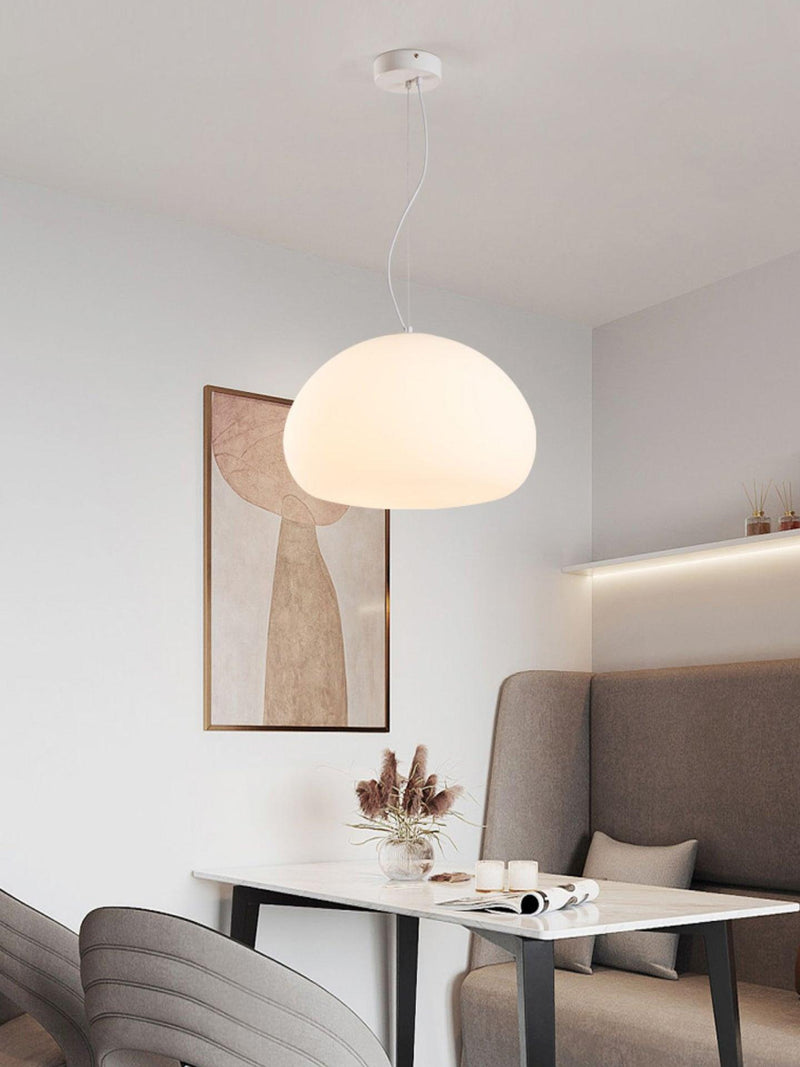 Steamed Bun Pendant Light – Modern Glass Design for a Warm Ambiance