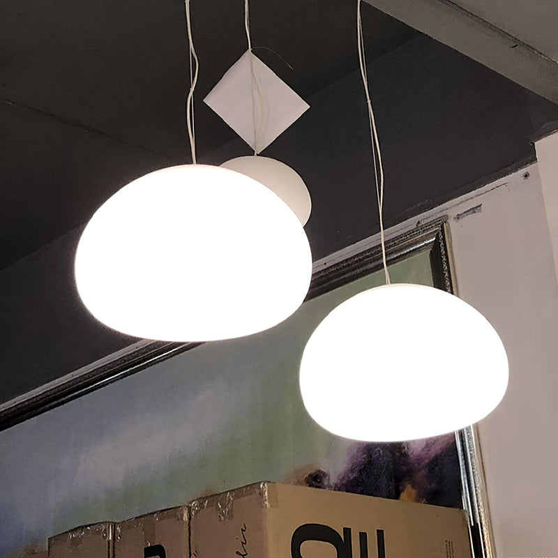 Steamed Bun Pendant Light – Modern Glass Design for a Warm Ambiance