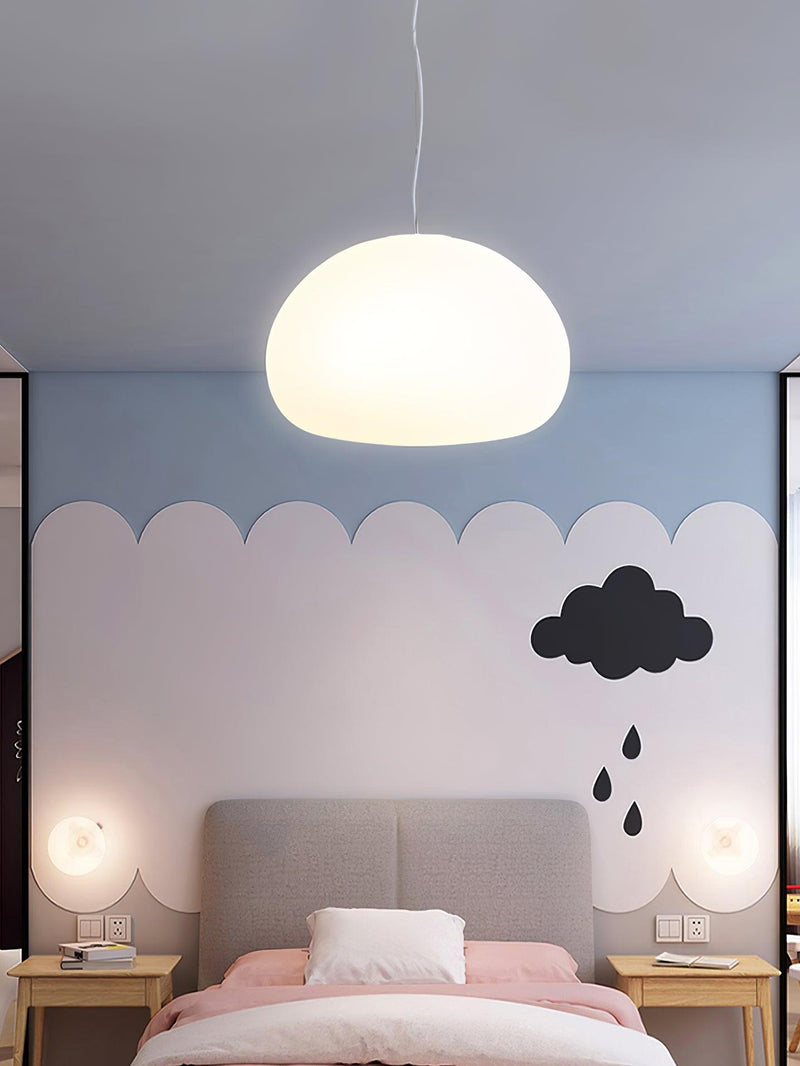 Steamed Bun Pendant Light – Modern Glass Design for a Warm Ambiance