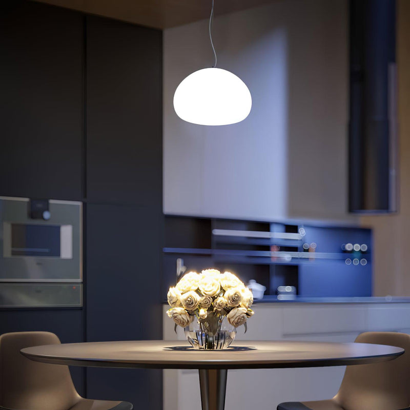 Steamed Bun Pendant Light – Modern Glass Design for a Warm Ambiance