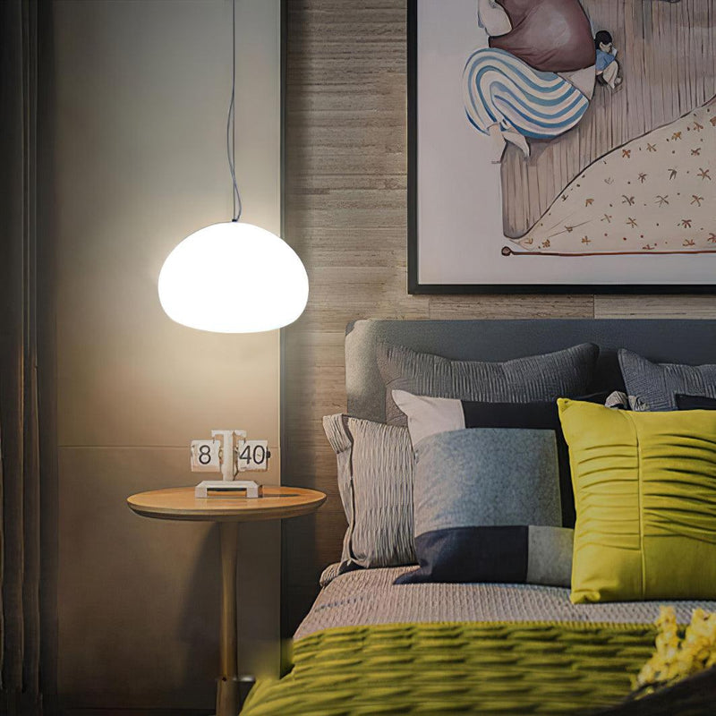 Steamed Bun Pendant Light – Modern Glass Design for a Warm Ambiance