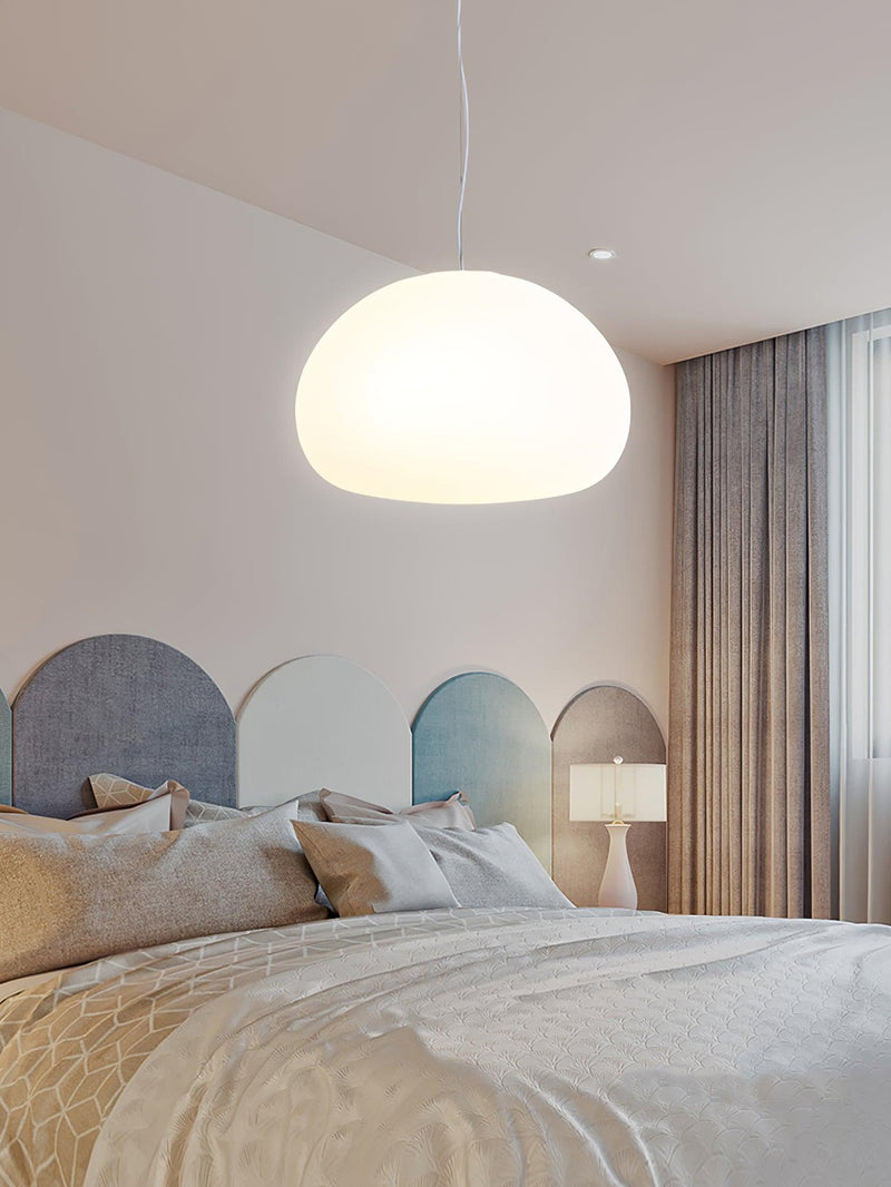 Steamed Bun Pendant Light – Modern Glass Design for a Warm Ambiance