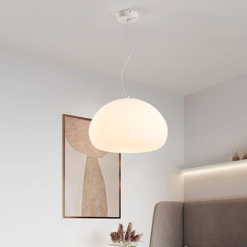 Steamed Bun Pendant Light – Modern Glass Design for a Warm Ambiance