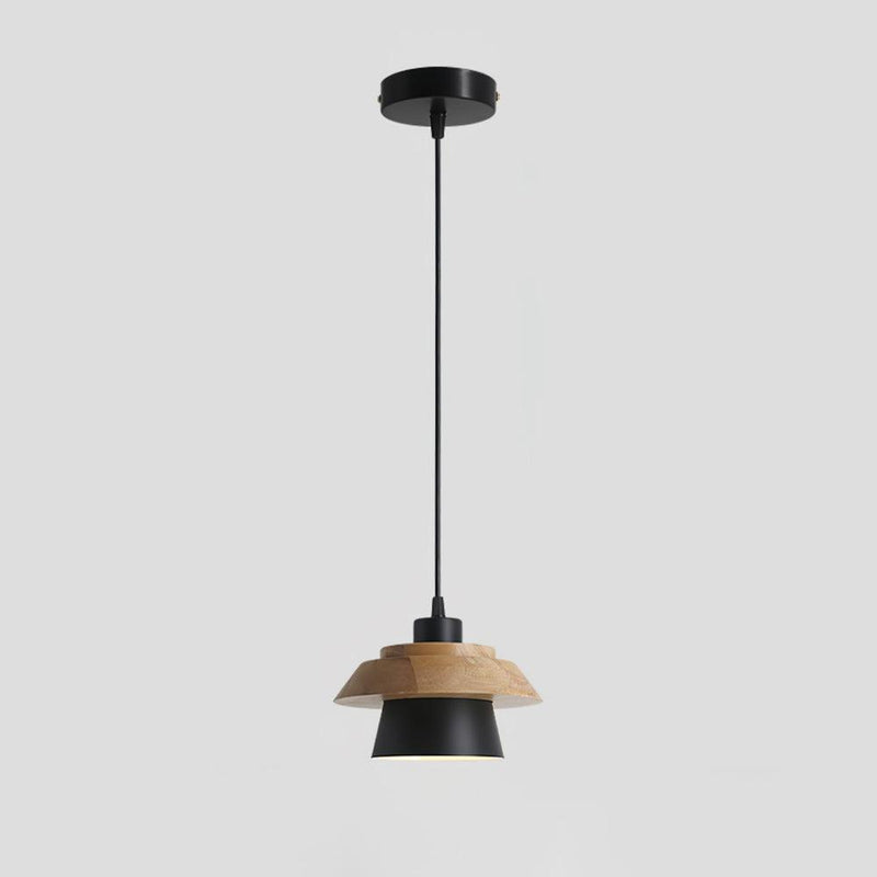 Stone & Wood Pendant Light – Natural Elegance with Organic Design