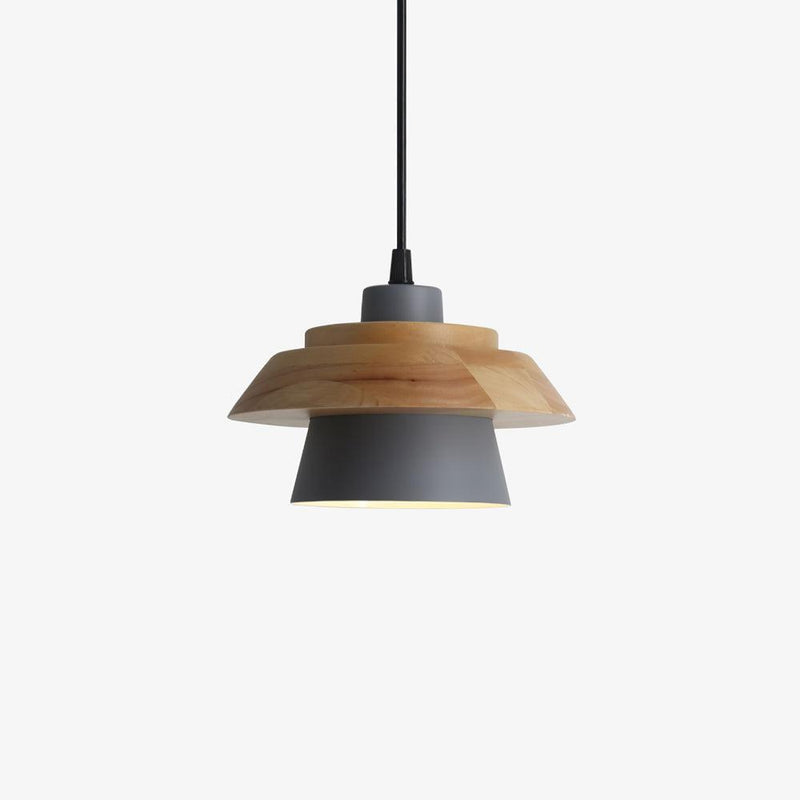 Stone & Wood Pendant Light – Natural Elegance with Organic Design