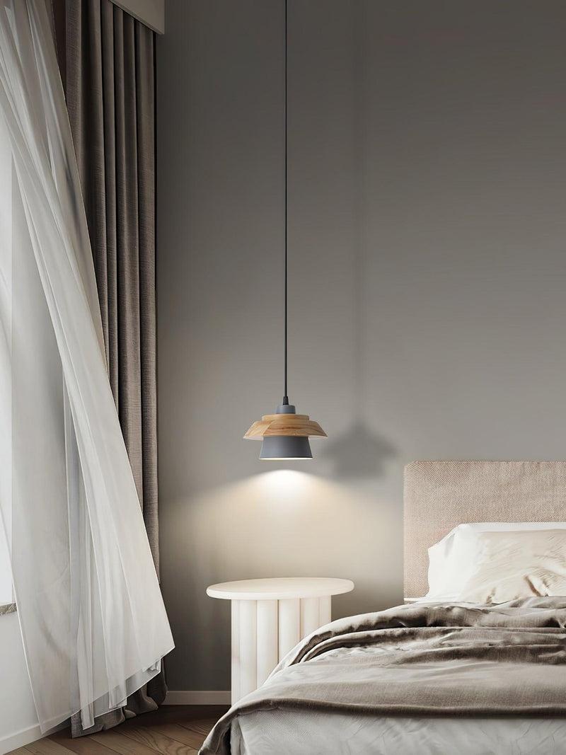 Stone & Wood Pendant Light – Natural Elegance with Organic Design