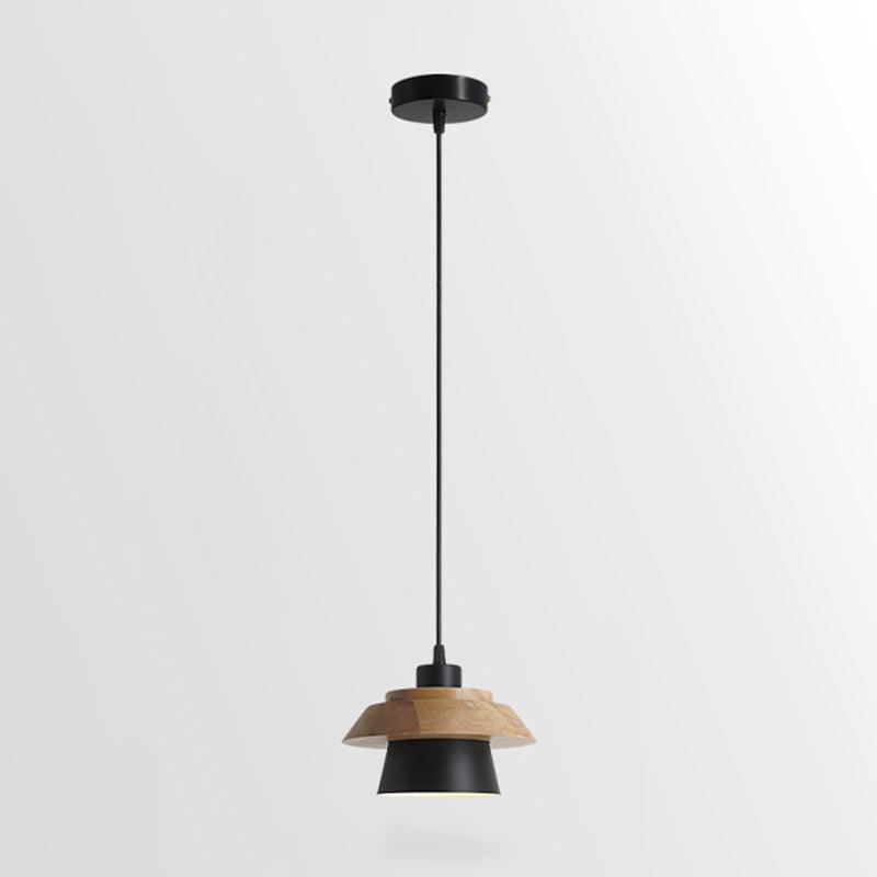 Stone & Wood Pendant Light – Natural Elegance with Organic Design