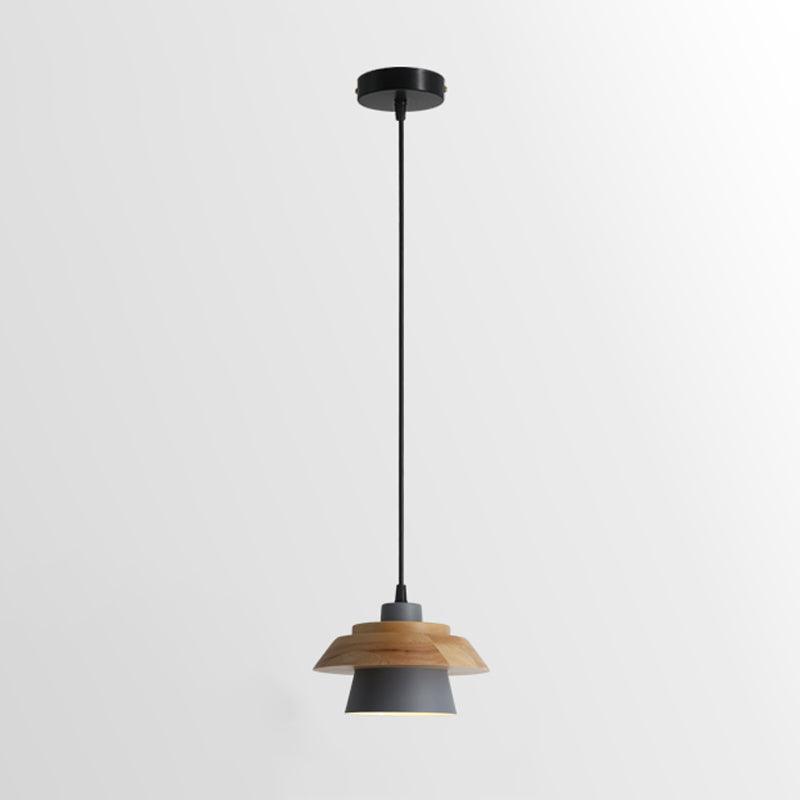 Stone & Wood Pendant Light – Natural Elegance with Organic Design