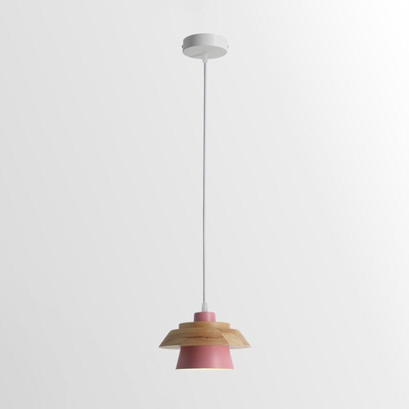 Stone & Wood Pendant Light – Natural Elegance with Organic Design