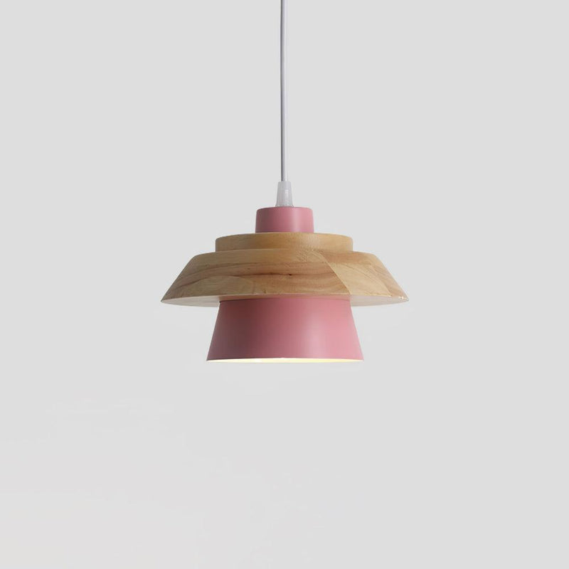 Stone & Wood Pendant Light – Natural Elegance with Organic Design