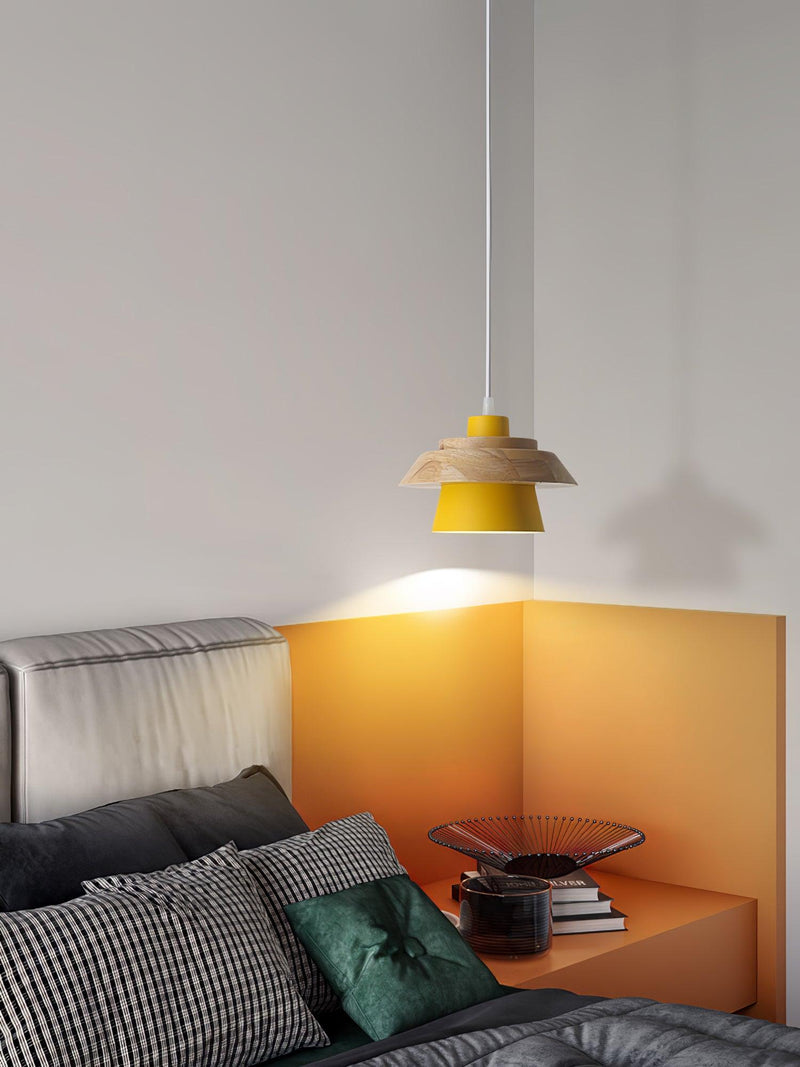 Stone & Wood Pendant Light – Natural Elegance with Organic Design