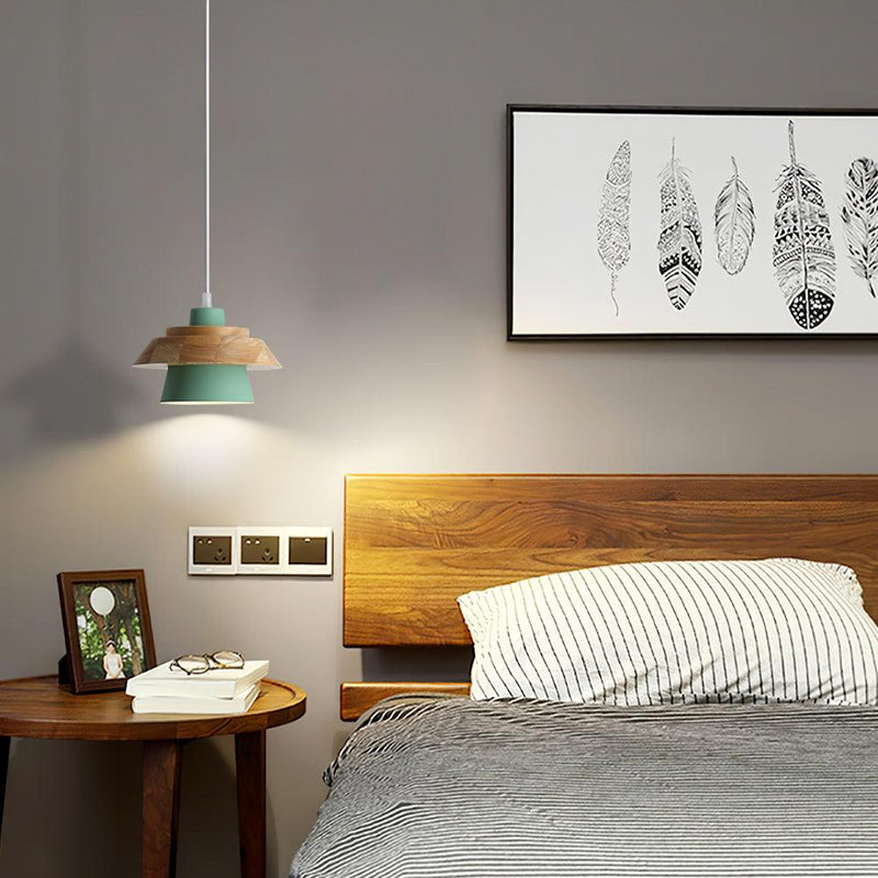 Stone & Wood Pendant Light – Natural Elegance with Organic Design