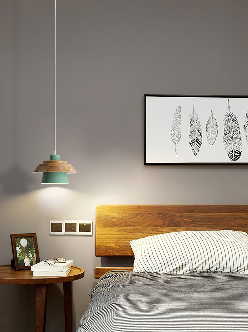 Stone & Wood Pendant Light – Natural Elegance with Organic Design