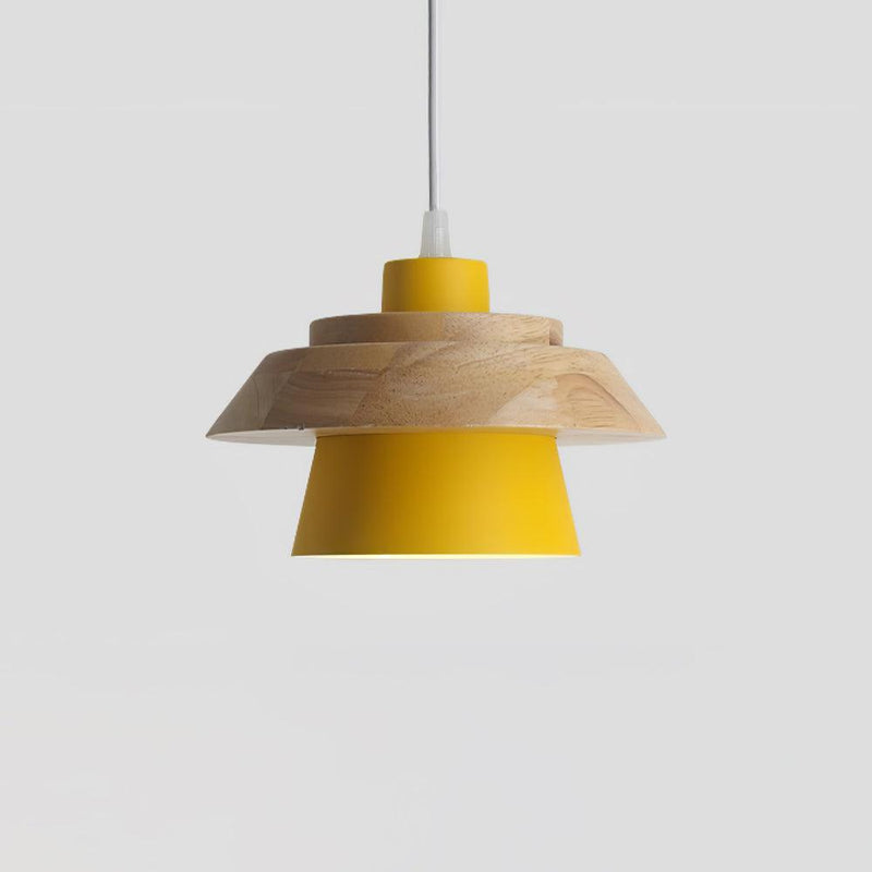 Stone & Wood Pendant Light – Natural Elegance with Organic Design