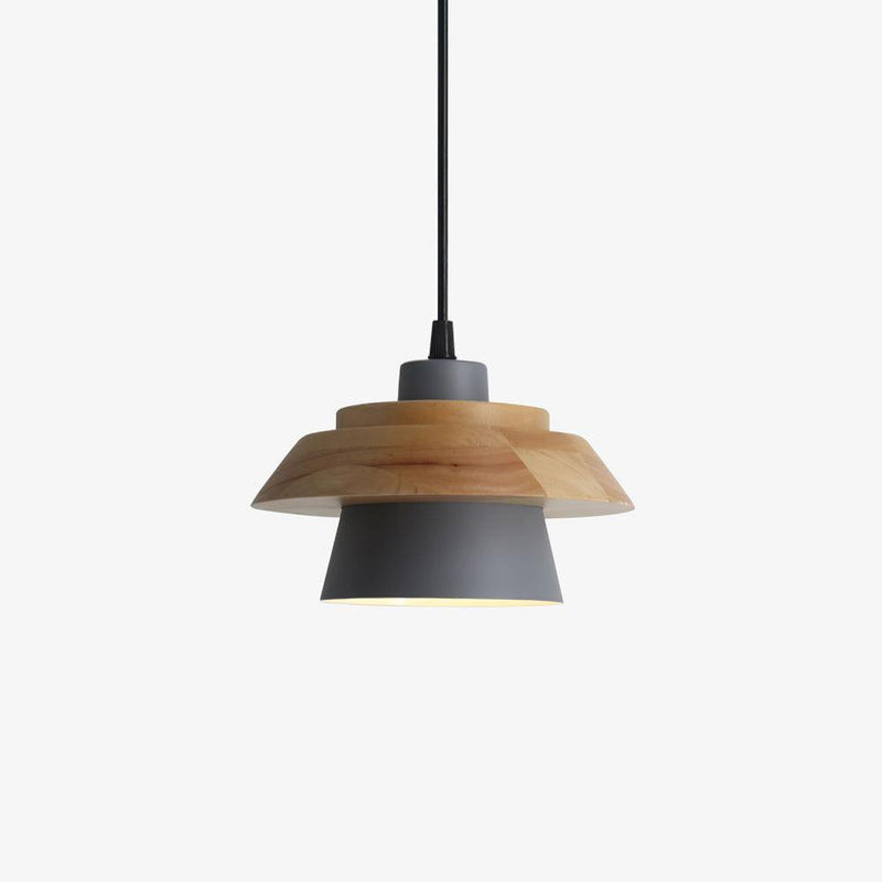 Stone & Wood Pendant Light – Natural Elegance with Organic Design