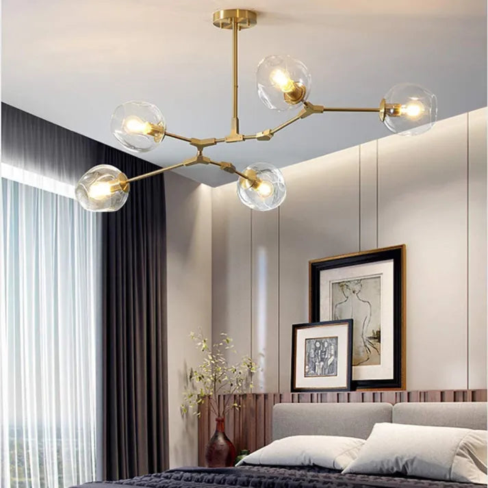 Sputnik Bifurkation Chandelier – Modern Blown Glass & Metal Design
