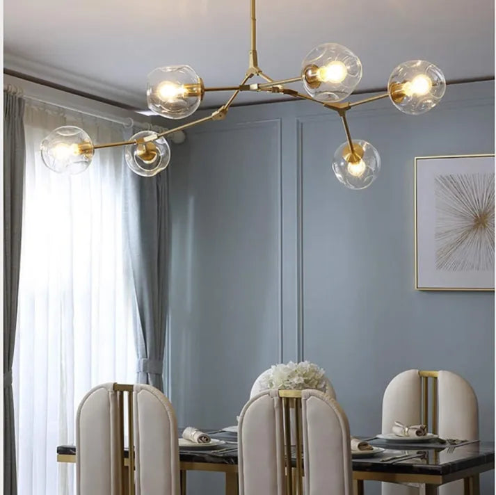 Sputnik Bifurkation Chandelier – Modern Blown Glass & Metal Design