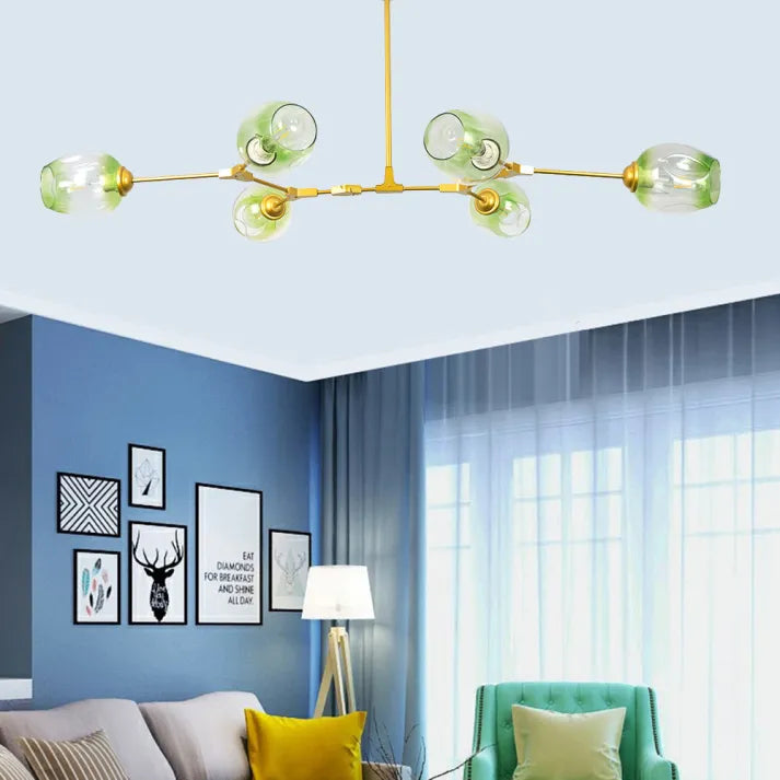 Sputnik Bifurkation Chandelier – Modern Blown Glass & Metal Design