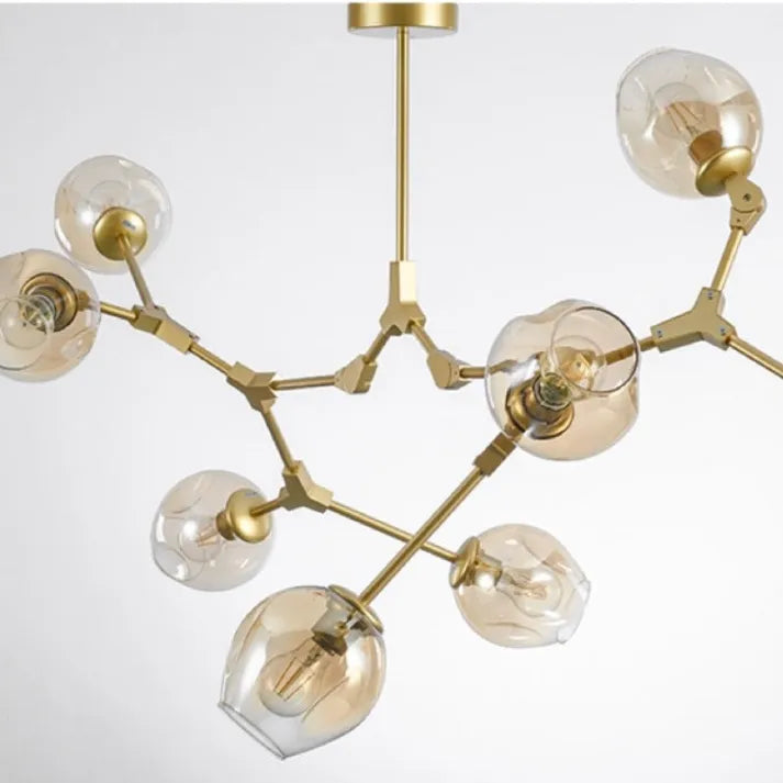 Sputnik Bifurkation Chandelier – Modern Blown Glass & Metal Design