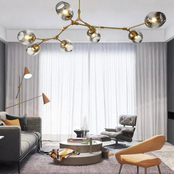 Sputnik Bifurkation Chandelier – Modern Blown Glass & Metal Design