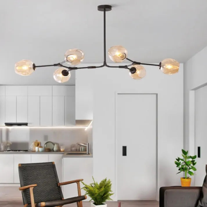 Sputnik Bifurkation Chandelier – Modern Blown Glass & Metal Design