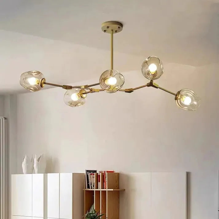 Sputnik Bifurkation Chandelier – Modern Blown Glass & Metal Design