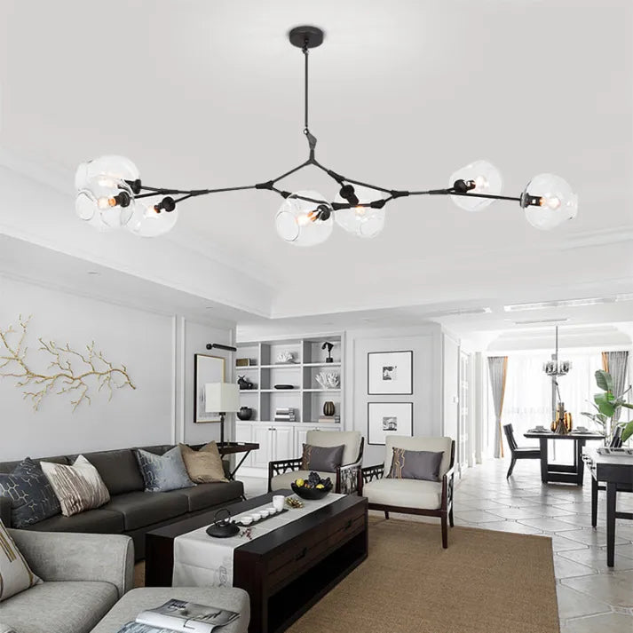 Sputnik Bifurkation Chandelier – Modern Blown Glass & Metal Design