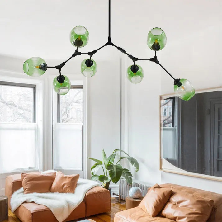 Sputnik Bifurkation Chandelier – Modern Blown Glass & Metal Design