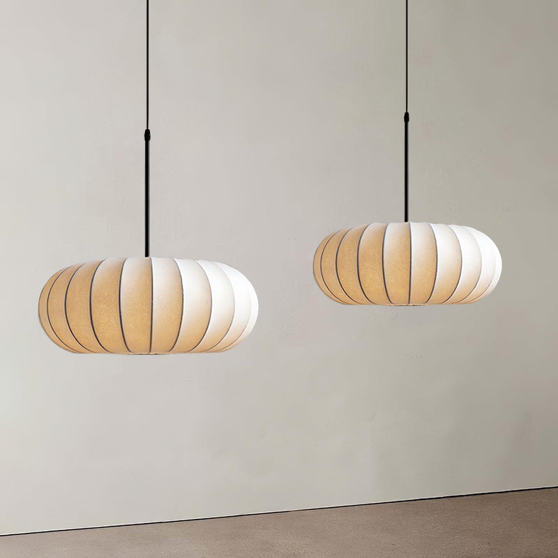 Verona Wabi-Sabi Pendant Light – Minimalist Metal & Silk Design
