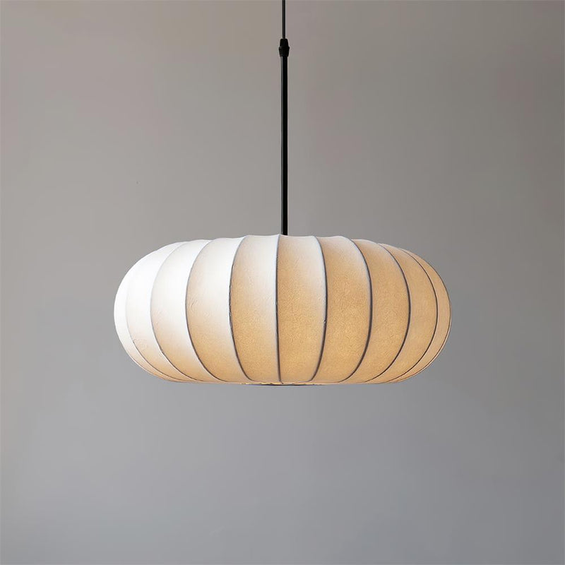 Verona Wabi-Sabi Pendant Light – Minimalist Metal & Silk Design