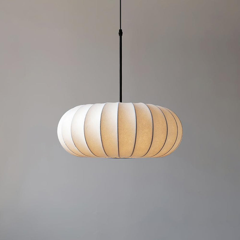Verona Wabi-Sabi Pendant Light – Minimalist Metal & Silk Design