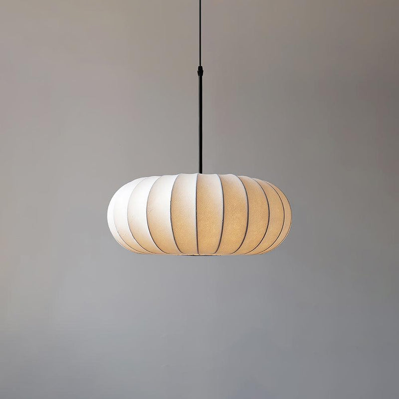 Verona Wabi-Sabi Pendant Light – Minimalist Metal & Silk Design