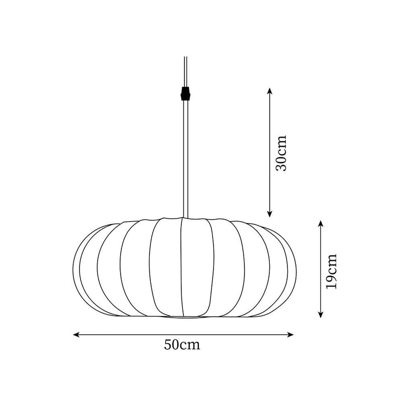 Verona Wabi-Sabi Pendant Light – Minimalist Metal & Silk Design