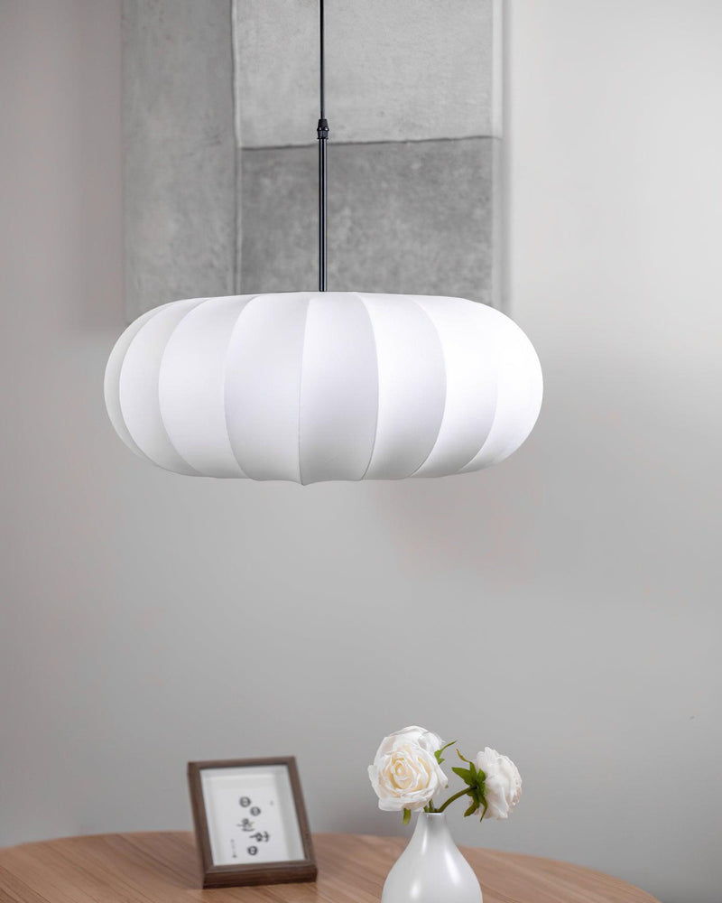 Verona Wabi-Sabi Pendant Light – Minimalist Metal & Silk Design